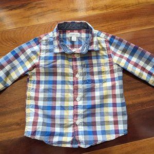 Gymboree Plaid Button Up (12-18 months)